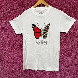 Lil Skies Shelby Butterfly Skeleton Wing Roses Emo Rap Tee S